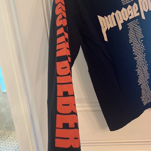 Justin Bieber Purpose Tour Long Sleeve T- shirt - Picture 4 of 6